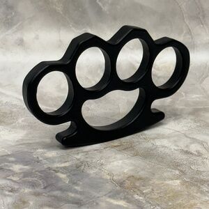 "Brass" Knuckles - Belt Buckle - Guard Training Protector Paperweight Black